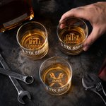 Personalized I Fix Shit Repair Tools Design Old-Fashioned 10 oz Whiskey Glass with Name Birthday Anniversary Gift for Father Husband Man