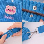 Personalized Colourful Embroidered Fantasy Unicorn Dinosaur Corduroy Crossbody Handbag with Name Birthday Gift for Kids Girls