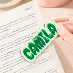 Personalised Bright Colour Pop Art Bubble Name Design Magnetic Bookmark Clip Reading Accessory Daily Use Birthday Gift for Book Lovers Bookworms