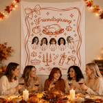 Personalised 2-20 Face Photos Turkey Pumpkin Banner with Title and Text Party Backdrop Decor Thanksgiving Day Friendsgiving Gift for Family Friends