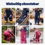 Personalisierte Matschhose mit Tiermotiven Namen | verstellbare Träger | Erstausstattung für den Kita-Start | Geschenk für Kindergartenkinder