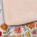 Personalised Multicolour Birth Flower Butterfly Soft Cosy Hooded Blanket with Name Daily Use Birthday Gift for Family Friend