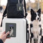 Personalised Cute Pet Portrait PU Leather Passport Holder  Luggage Tag Set with Name Travel Accessory Birthday Gift for Pet Lover