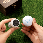 Personalised Name Initial Monogram Golf Ball Stamp and Wooden Storage Box Golf Course Accessory Birthday Sports Gift for Golf Player Lover