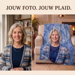 Gepersonaliseerde zachte plaid met foto in olieverfschilderstijl en naam | Woondecoratie cadeau voor verjaardag housewarming voor familie en vrienden