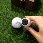 Personalised Name Initial Monogram Golf Ball Stamp and Wooden Storage Box Golf Course Accessory Birthday Sports Gift for Golf Player Lover