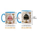 Spersonalizowany kubek ceramiczny z motywem graficznym z efektem 3D i narzędziami do stylizacji włosów, pojemność 11 oz lub 15 oz, z imieniem – prezent na otwarcie salonu fryzjerskiego lub urodziny dl