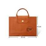 Cartella da lavoro in pelle PU personalizzata, con ghirlanda, leone, farfalla, iniziale e nome - Regalo per colleghi