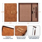 Carnet A5 personnalisé en cuir PU avec motif « fleur de naissance » et effet nacré, nom gravé, stylo et coffret cadeau : cadeau d'anniversaire de remerciement pour les enseignants et les collègues