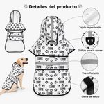 Chubasquero para mascotas personalizado impermeable con nombre y huellas lindas regalo de cumpleaños para amantes de perros