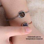 Pulsera personalizada con foto oculta termosensible y texto grabado regalo de aniversario y cumpleaños para parejas y mejores amigos