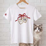 Personalised Bow Knot Pet Photo Embroidery T-shirt Sweatshirt Hoodie with Name Daily Wear Birthday Gift for Pet Owners Lovers