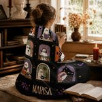 Personalized Cute Halloween Ghosts Soft Throw Blanket with Name Home Decor Halloween Gift for Family Friends