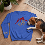 Personalised Bow Knot Pet Photo Embroidery T-shirt Sweatshirt Hoodie with Name Daily Wear Birthday Gift for Pet Owners Lovers