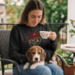 Personalised Bow Knot Pet Photo Embroidery T-shirt Sweatshirt Hoodie with Name Daily Wear Birthday Gift for Pet Owners Lovers