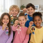 Portachiavi personalizzato con foto del proprio animale domestico in stile Q-Cartoon: peluche carino, ciondolo per borsa, regalo per l'uso quotidiano, anniversario o compleanno, ideale per bambini, am