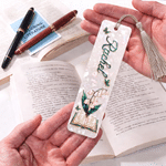 Personalized Vintage Birth Flower Book Butterfly Bookmark with Name and Tassel Reading Souvenir Birthday Gift for Book Lovers Bookworms
