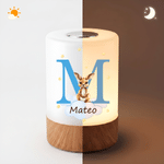 Personalised Cute Cartoon Animal Initial Dimmable Touch Control Night Light with Name Nursery Decor Birthday Baby Shower Gift for Kids