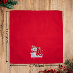 Tovagliolo personalizzato con simpatico pupazzo di neve e iniziale, 100% cotone, rosso, ad assorbimento rapido, con nome, decorazione da tavola, regalo di Natale per la famiglia