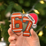 Personalised 67 Baseball Basketball Acrylic Sports Christmas Ornament with Name Christmas Gift for Sports Lovers