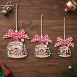 Personalised 3D-Effect Artwork Cute Snowman Family Acrylic Christmas Ornament with Name Home Decor Christmas Gift for Family Friends