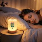 Personalized Illustration Birth Flower Dimmable Color-Changing Touch Control Night Light with Name and Remote Bedroom Decor Birthday Gift for Women 2