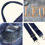 Personalised Muliticolor Embroidery Name Oxford Cloth Crossbody Duffle Bag Weekend Getaway Gym Birthday Gift for Fitness Lovers Travelers