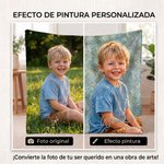 Manta suave personalizada con foto estilo pintura al óleo y nombre decoración del hogar regalo de cumpleaños y aniversario para familia y amigos