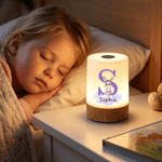 Personalised Cute Cartoon Animal Initial Dimmable Touch Control Night Light with Name Nursery Decor Birthday Baby Shower Gift for Kids