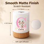 Personalised Cute Cartoon Animal Initial Dimmable Touch Control Night Light with Name Nursery Decor Birthday Baby Shower Gift for Kids