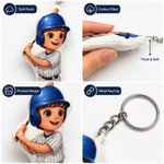 Portachiavi personalizzato con foto del proprio animale domestico in stile Q-Cartoon: peluche carino, ciondolo per borsa, regalo per l'uso quotidiano, anniversario o compleanno, ideale per bambini, am