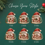 Personalised 3D-Effect Artwork Cute Snowman Family Acrylic Christmas Ornament with Name Home Decor Christmas Gift for Family Friends