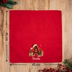 Personalisierte Karo-Design Weihnachtsserviette | mit Namen & Initiale | 100% Baumwolle | Weihnachtsgeschenk für Familie & Freunde