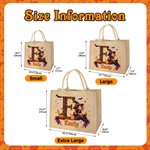 Personalised 3D-Effect Artwork Halloween Witch Vampire Character Photo Large Capacity Jute Bag with Initial and Name Halloween Gift for Kids