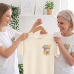 Personalised Multicolour Birth Flower Pocket Soft T-shirt Sweatshirt Hoodie with Name Daily Wear Birthday Gift for Woman