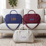 Personalised Muliticolor Embroidery Name Oxford Cloth Crossbody Duffle Bag Weekend Getaway Gym Birthday Gift for Fitness Lovers Travelers