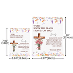 Personalised Watercolor Birth Flower Cross Bible Notepad with Name and 40/80 Pages Daily Prayer Birthday Religious Gift for Christian Believers
