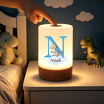 Personalised Cute Cartoon Animal Initial Dimmable Touch Control Night Light with Name Nursery Decor Birthday Baby Shower Gift for Kids