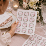 Personalized Wedding Flowers Initials Badge Tags Stickers Set of 24 with Text Location and Date Decor Wedding Party Bridal Shower Gift for Bride to Be