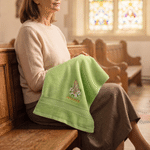 Personalized Praying Hands Rose Cross Embroidered 100% Cotton Hand Towel with Name Birthday Baptism Gift for Pastor