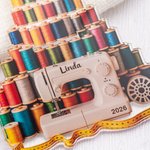 Personalized 3D-Effect Artwork Christmas Theme Sewing Acrylic Ornament with Name and Year Home Decor Christmas Gift for Sewing Lover Craftsman