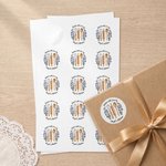 Personalised Birth Flower Baking Tools Design Waterproof Stickers Labels with Text Gift Decor Christmas Party Gift for Friends Family