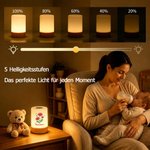 Personalisiertes Geburtsblumen Nachtlicht mit Namen | Touch-Steuerung | 15h Akku | Schlafzimmerdeko | Geburtstag Geschenk für Familie Freunde & Kinder