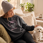 T-shirt, sweat-shirt ou sweat à capuche personnalisé, multicolore, brodé d’une photo de chien ou de chat, avec un portrait, un nœud en forme de cœur et le nom de l’animal ; cadeau d’anniversaire ou en 7