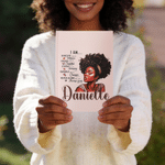 Personalised Black Woman Hardcover A5 Journal Notebook with Name Daily Journaling Birthday Gift for Black Girls Women