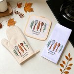 Set de Delantal y Guantes de Pastelería Acuarela Personalizados con Nombre Regalo de Cumpleaños para Madres Amantes de la Pastelería