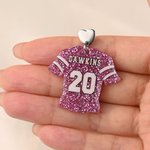 Spersonalizowane kolczyki z motywem koszulki piłkarskiej z brokatem – modna biżuteria na mecz, prezent urodzinowy dla drużyny – idealny prezent dla miłośników futbolu, mam kibiców i fanów futbolu