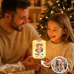 Personalized 3D-Effect Artwork Cartoon Character Dimmable Touch Control LED Night Light with Name Bedroom Decor Christmas Gift for Children