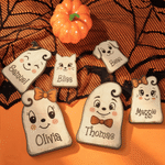 Personalised Cute Ghost Design Wooden Block Ornament with Name Vintage Halloween Indoor Decor Housewarming Gift for Family Friends 7