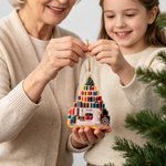Personalized 3D-Effect Artwork Christmas Theme Sewing Acrylic Ornament with Name and Year Home Decor Christmas Gift for Sewing Lover Craftsman